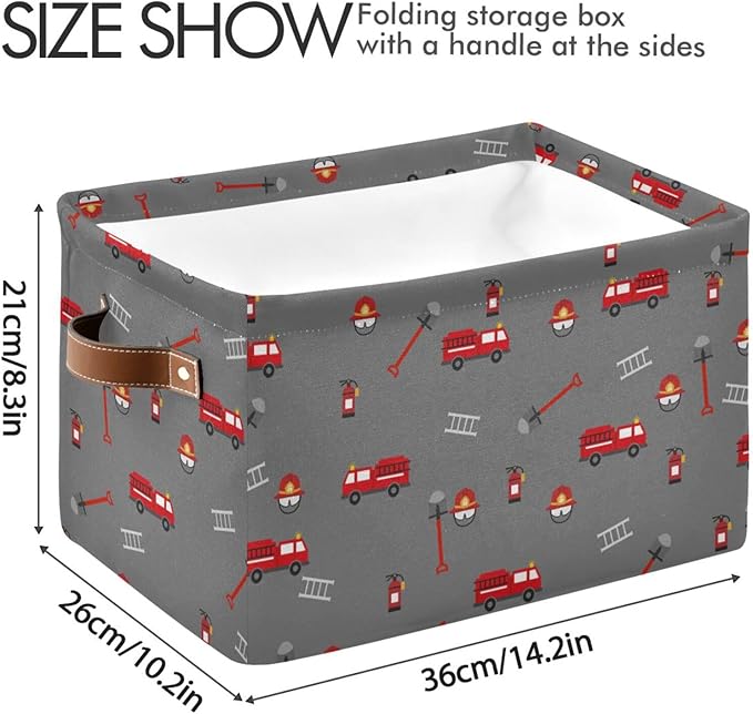 Storage Basket Bin Firefighter Equipment and Tools Organizer Basket Collapsible Shelf Basket Cube with handle for Nursery Bedroom Bathroom-Ruum Studio Home