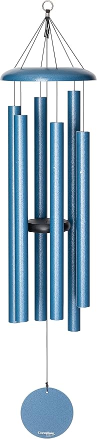 Corinthian Bells by Wind River - 50 inch Sky Blue Wind Chime for Patio, Backyard, Garden, and Outdoor Decor (Aluminum Chime) Made in The USA-Ruum Studio Home