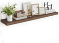 48 Inch Floating Shelves, 48"x9.25"x1.5" Inch Deep Floating Shelves for Wall, Wooden Shelves for Bathroom, Bedroom, Living Room, Walnut-Ruum Studio Home