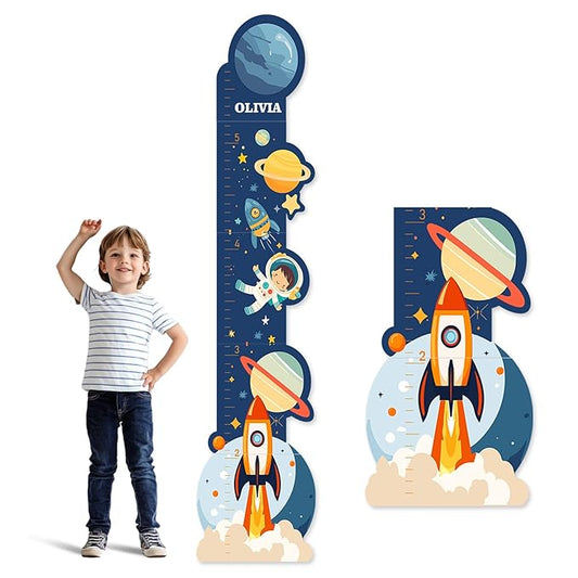 Personalized Name Growth Chart for Wall, Space Height Measurement for Wall, Children Height Chart Ruler, Portable 3D Removable Growth Chart, Wall Height Measurement for Kids-Ruum Studio Home
