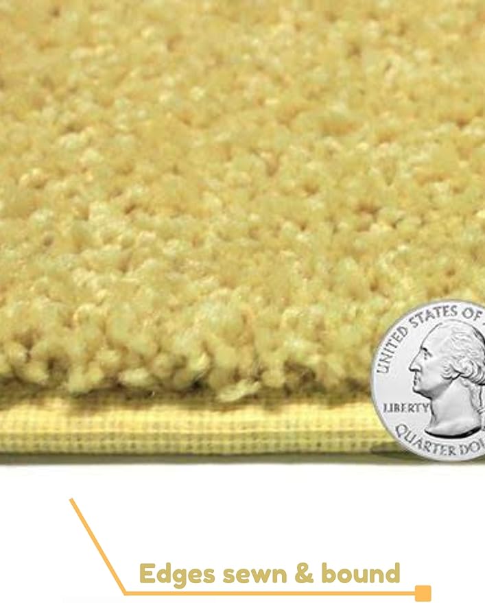 KOECKRITZ Soft and Colorful Kids Classroom Area Rugs (Passes Flammability Pill Test) Many Sizes and Bright Colors to Select from (6' x 6', Lemon)-Ruum Studio Home