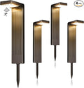 Solar Pathway Lights Outdoor 4Pack, 400LM Motion Sensor Walkway Lights with Warm/Cool White, 12H Lasting, IP65 Waterproof Solar Powered Landscape Lighting for Garden, Yard-Ruum Studio Home