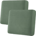 H.VERSAILTEX Super Stretch Individual Seat Cushion Covers Sofa Covers Couch Cushion Covers Slipcover Sets Thick Jacquard Textured Twill Fabric (2 Piece Large Sofa Cushion Covers, Loden Frost)-Ruum Studio Home