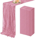 20 Pack Dusty Rose 10FT Cheesecloth Table Runner 20 x 120 Inch Long Rustic Gauze Fabric Cheese Cloth Table Runner for Wedding Bridal Baby Shower Table Decorations Boho Sheer Birthday Party Table Decor-Ruum Studio Home