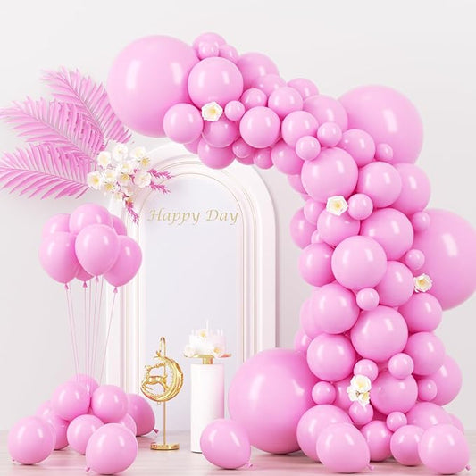 130pcs Pink Balloons Different Sizes 18" 12" 10" 5" Party Latex Balloons for Birthday Baby Shower Wedding Anniversary Princess Theme Party Decorations-Ruum Studio Home