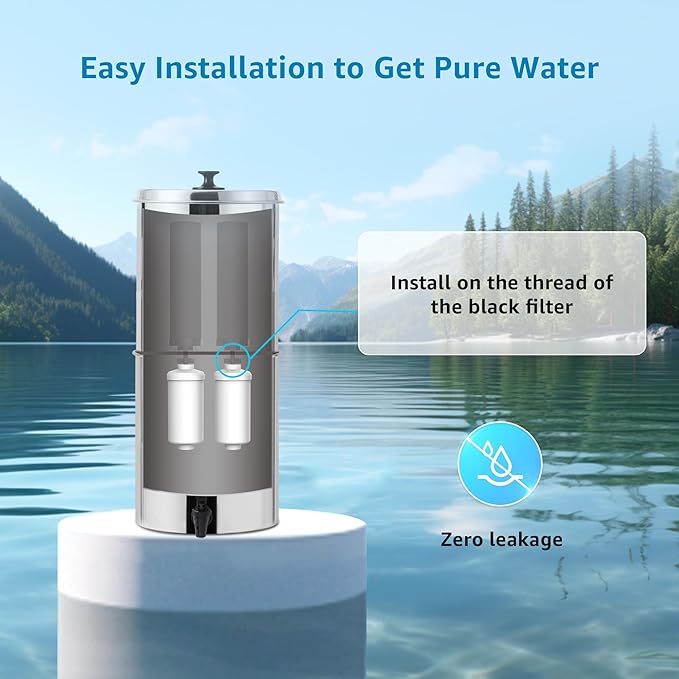 AQUA CREST Fluoride Water Filter, Replacement for Berkey® PF-2® Fluoride Reduction Elements, Berkey® Gravity Filtration System, NSF/ANSI 372 Certified, Pack of 2-Ruum Studio Home
