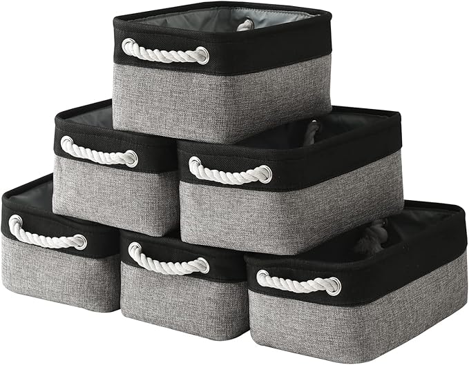 Fabric Storage Cubes - Closet Storage Bins Storage Baskets for Organizing with Handles Organization and Storage 11.8 (L) x 7.8 (W) x 5.2 (H) inches-Ruum Studio Home