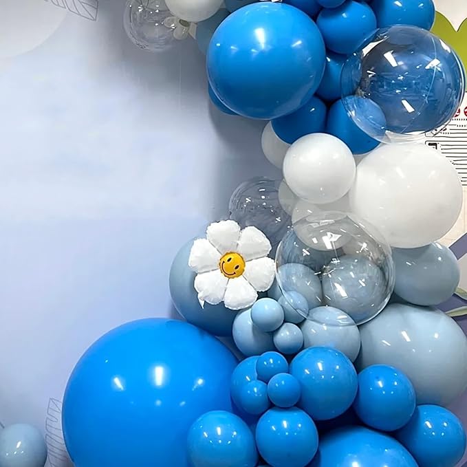130pcs Blue Balloons Different Sizes 18" 12" 10" 5" Matte Blue Latex Balloon Garland Arch Kit for Birthday Baby Shower Graduation Wedding Gender Reveal Anniversary Party Decorations-Ruum Studio Home