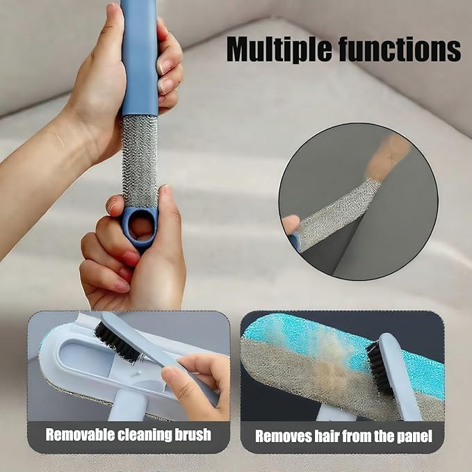 2 PCS Pet Hair Remover for Furniture,4 in 1 Reusable Lint Brush with 17-Inch Handle, Washable Tool for Dog and Cat Hair on Couches, Carpets, Clothes, Bedding, and Cars-Ruum Studio Home