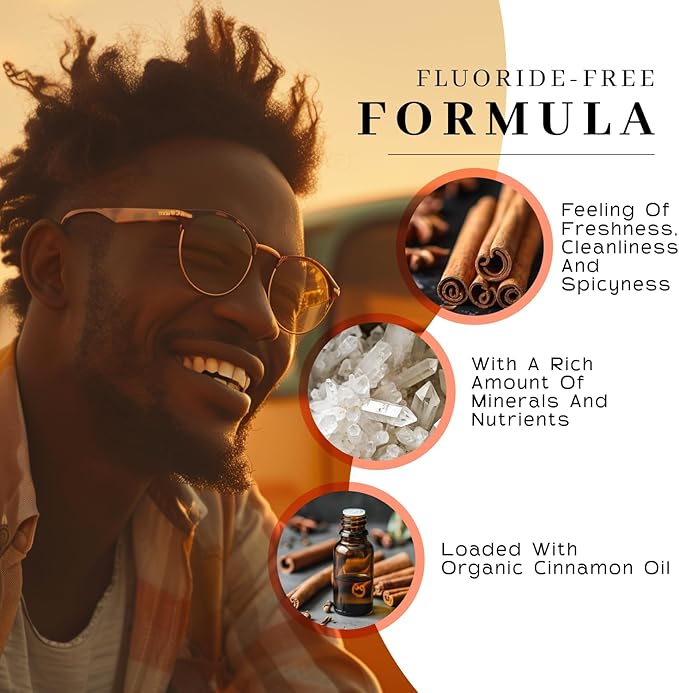 Miracle Tooth Cleaning Powder Toothpaste - Fluoride-Free Tooth Powder with Bentonite Clay, Baking Soda, Grassfed Cattle Bone, Cinnamon Oil, Sea Salt - Powdered Toothpaste - 2.2 Ounce-Ruum Studio Home