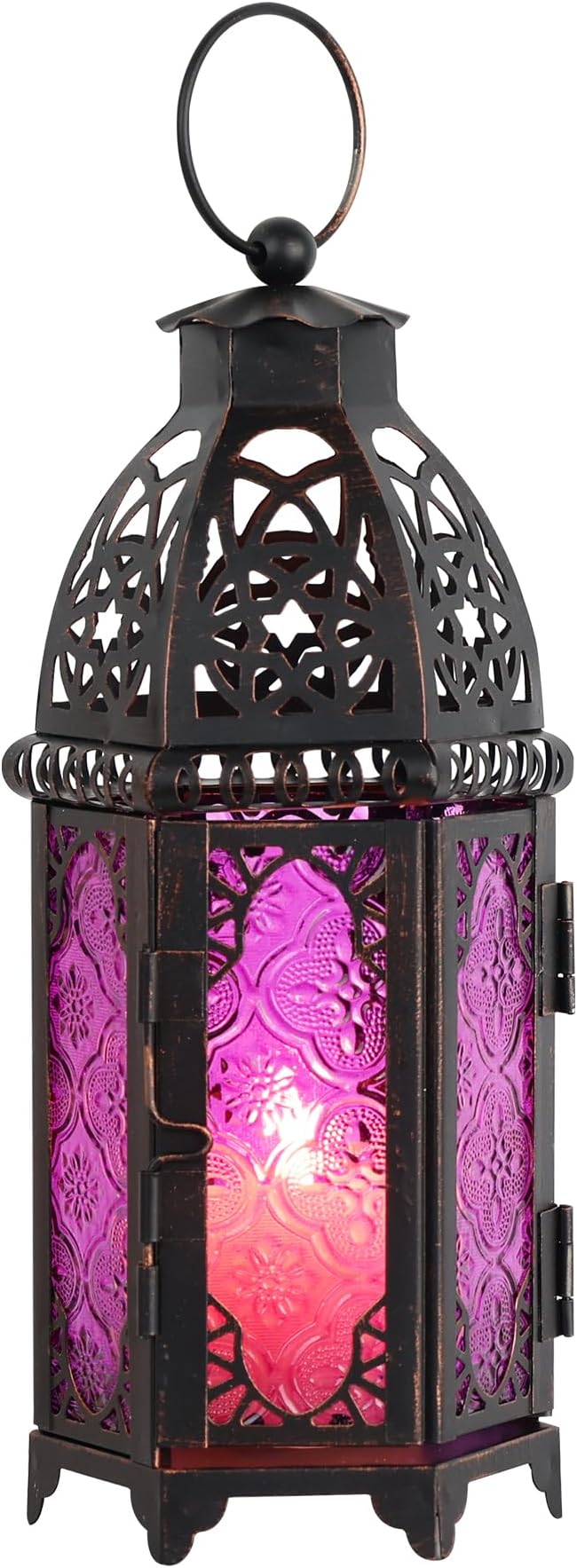 NEEDOMO Halloween Decorations,11'' Moroccan Lanterns Decorative Indoor & Outdoor, Vintage Christmas Candle Holder, Metal Lanterns Decorative, Table, Patio, Porch, Shelf, Christmas Spring Home Decor-Ruum Studio Home
