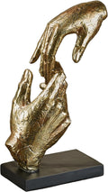 Touch of Class Loving Hands Table Sculpture - Gold - Made of Resin - Contemporary Art Statue - Sign of Love Decor - Modern Hand Statues and Sculptures for Home Desk, Living Room - 11.5 Inches High-Ruum Studio Home