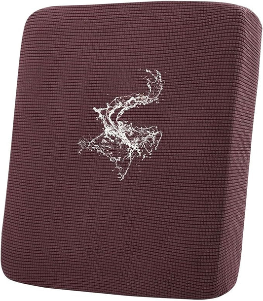 hyha Waterproof Couch Cushion Covers for Pets, Non Slip Sofa Cover for Dogs Washable, Soft Thick Stretch Jacquard Fabric, Sofa Slipcovers with Elastic Bottom (1 Piece for Backrest M, Chocolate)-Ruum Studio Home