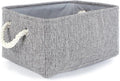 TheWarmHome Storage Bins Basket - Storage Baskets for Organizing Shelves,Home Closet Organizer for Book Shelf Organization,Fabric Storage Cubes,Medium Decorative Grey Basket Gift-Ruum Studio Home