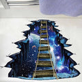 Quanhaigou Blue Galaxy Bridge Wall Sticker,3D Outer Space Decorations Decal for Home Decor Kids Bedroom Large-Ruum Studio Home