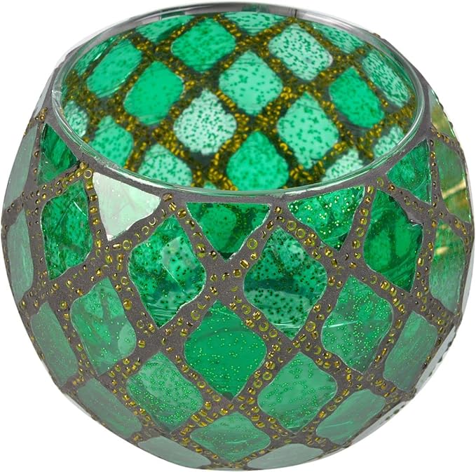 Votive Candle Holder Tea Lights - Glass Candle Holders, Mosaic Tealight Candle Holder, Candle Jar Cup for Wedding Centerpiece Party Table Decorations, Valentines Day Decor-Ruum Studio Home