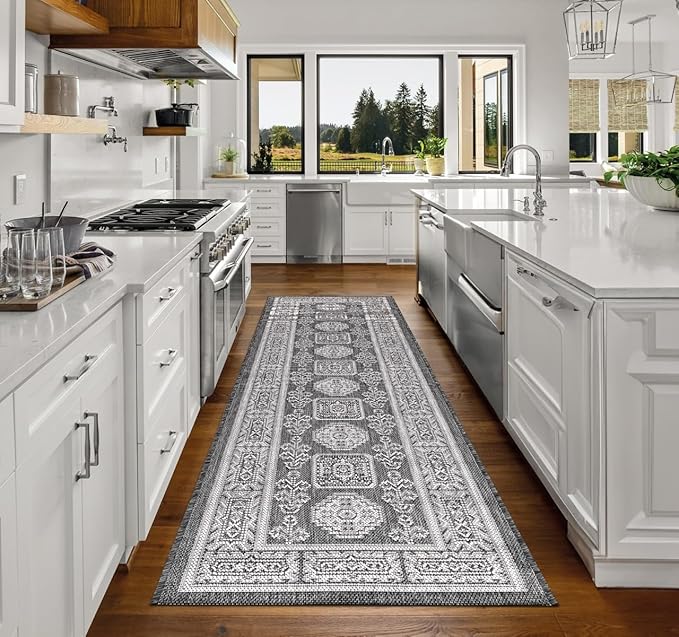 Keen Home Design Terrace Outdoor Runner Rug - 2x12 Washable Indoor/Outdoor Rug for Patio, Kitchen, Balcony, Beach, Garden, Deck and Porch, Size: 2'2"x11'10"-Ruum Studio Home