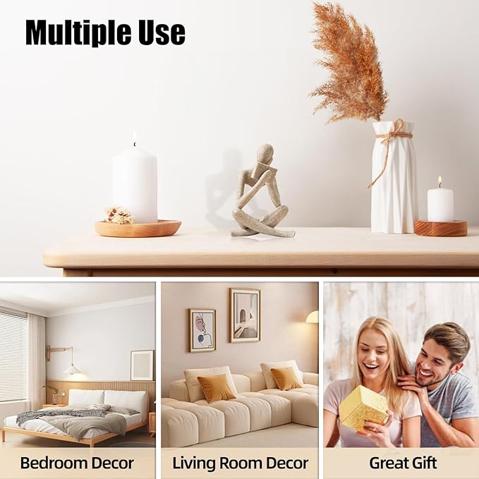 Bookshelf Decor Reading Statue - Abstract Art Thinker Sculpture Bookend for Shelves Aesthetic, Modern Home Decoration Figurine for Living Room Office Shelf Desk Coffee Table Decor(Beige Right)-Ruum Studio Home