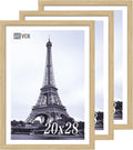 VCK 20x28 Picture Frame Set of 3 - Oak, Natural Solid Wood Poster Frames, Wall Mounting Hanging-Ruum Studio Home