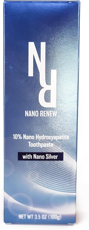 10% Nano Hydroxyapatite Toothpaste (Fluoride Free), with Nano Silver, Natural, Remineralizing, Whitening, Sensitive Teeth, SLS Free, Xylitol Nano-Hydroxyapatite Toothpaste for All Ages, 3.5 oz-Ruum Studio Home