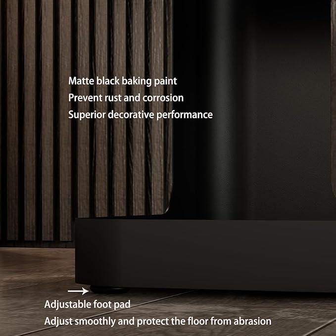 Side Table,Modern end Table,Unique nightstand,Bedside Table,Black Metal Night Stand with Storage,Accent Side Table for Couch,Bedroom,Living Room.No Assembly Required-Ruum Studio Home