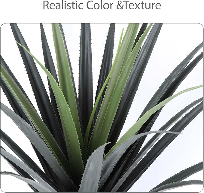 44inch Artificial Agave Plant Potted Plants Fake Agave Plant for Home Office Garden Indoor Outdoor Decoration (1PACK)-Ruum Studio Home