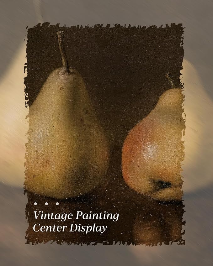HUARCEY Gold Framed Vintage Wall Art for Living Room, Pear Fruits Painting Prints Shelf Decor for Kitchen, Aesthetic Bedroom Wall Art Decor, Christmas Gift for Friends or Family (Two Pears - 8"x10")-Ruum Studio Home