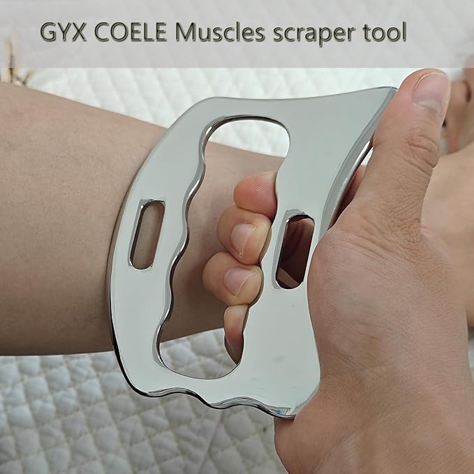 4 in 1 Stainless Steel Muscle Scraper Tool Set, Gua Sha Massage Scraper Scraping Tool Physical Therapy Massage Tools with Storage Case-Ruum Studio Home