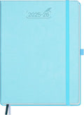 BEZEND Planner 2025-2026 Weekly and Monthly, 8.5" x 11" Academic Calendar (Jul 25-Dec 26) Vertical Daily Appointment with Hourly Timeslot & Monthly Tab, PU Leather Hardcover - Sky Blue-Ruum Studio Home