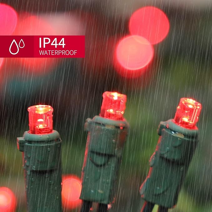 60 Count Red -String Lights - LED Christmas Lights, Mini led Lights for Indoor Outdoor Home Holiday Party Wedding Independence Day Decoration-Ruum Studio Home