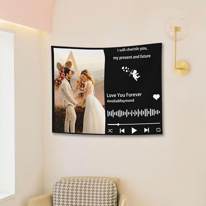 Custom Tapestry For Wall Bedroom Custom Backdrop Personalized Image Text Photo Customized Funny Tapestry Banners And Signs Song Horizontal Tapestrys-Ruum Studio Home