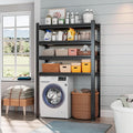 Laundry Room Storage Organizer, Over The Washer and Dryer Storage Shelves for Laundry Organization, 35" W x 14" D x 63" H, Suit Washing Machine Width Within 32.6", Hold 500 lb, Black-Ruum Studio Home
