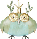 Alpine Corporation MCC808HH Metal Owl Queen, Whimsical Animal Outdoor Décor for Patio, Lawn & Garden, 8"H, Multicolor-Ruum Studio Home