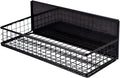 Magnetic Basket, Magnetic Shelf for Fridge, Magnetic Spice Rack for Refrigerator Magnetic Locker Organizer Holder for Office Kitchen Classroom Storage, Black-Low, 9.44" x 4" x 1.77"-Ruum Studio Home