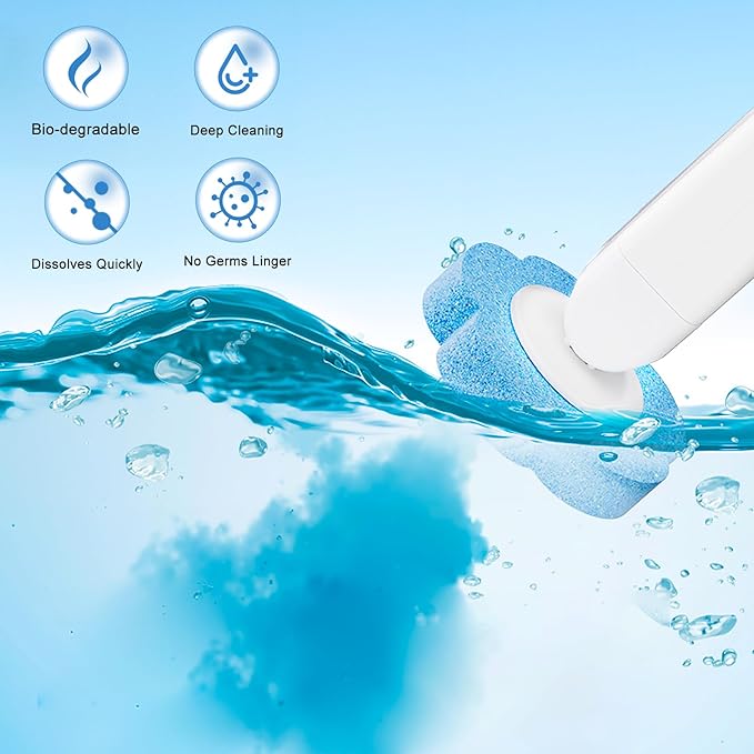 Disposable Toilet Brush with Holder, Disposable Toilet Cleaning System with 36 Refills, Toilet Wand Kit for Bathroom Toilet Cleaning (Disposable Toilet Brush)-Ruum Studio Home