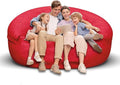 Bean Bag Chair for Adults 6FT,Soft Removable Cover for Teens/Girls Bedroom,Fluffy Giant Round Floor Beanbag Lounger Chairs (No Filler,Big Red)-Ruum Studio Home