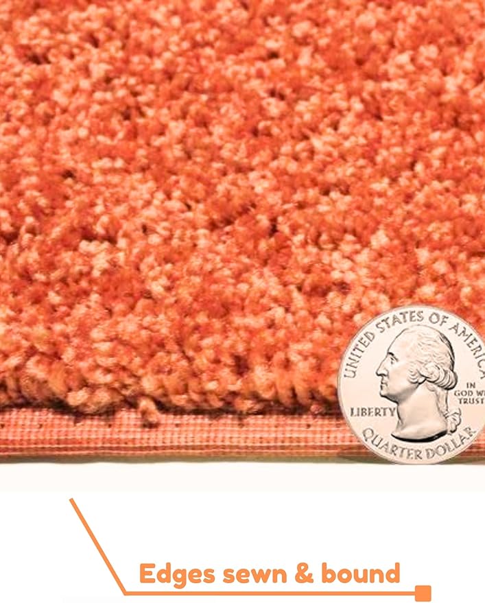 KOECKRITZ Soft and Colorful Kids Classroom Area Rugs (Passes Flammability Pill Test) Many Sizes and Bright Colors to Select from (3' x 12', Tangerine)-Ruum Studio Home