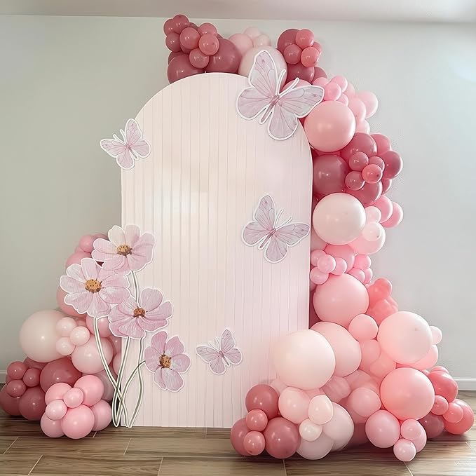 Dusty Pink Balloons 12 Inch Blush Pastel Light Baby Pink and White Latex Party Balloon with Clear Balloons for Women Girls Boho Birthday Wedding Baby Bridal Shower Anniversary Party Decoration-Ruum Studio Home