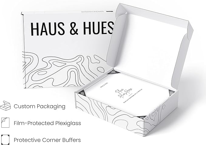 HAUS AND HUES 16x24 White Metal Picture Frames - Features Premium Aluminum, Vertical & Horizontal Hang, Shatterproof Plexiglass - Perfect for Home, Room, Office (16x24 in, White, Set of 4)-Ruum Studio Home