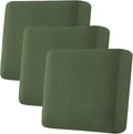 H.VERSAILTEX Super Stretch Individual Seat Cushion Covers - Sofa & Couch Cushion Slipcover Sets - Thick Jacquard Textured Twill Fabric (3 Piece XL Sofa Cushion Covers, Bronze Green)-Ruum Studio Home