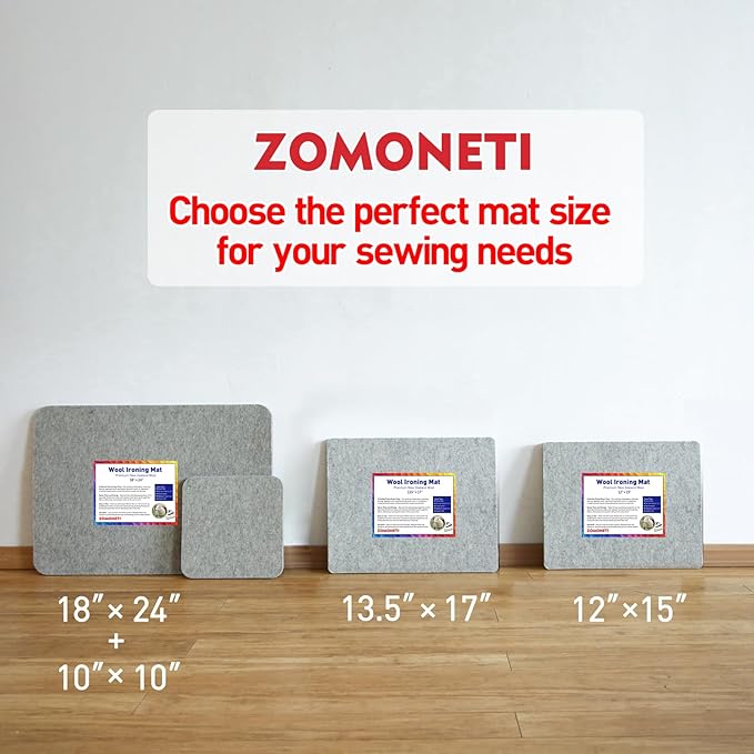 ZOMONETI 15" x 12" Wool Pressing Mat 100% New Zealand Felted Wool Ironing Mat Pad Blanket for Quilter, Sewing, Quilting Supplies and Notions-Ruum Studio Home