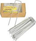 8 Inch Landscape Staples, More Thicker Heavy Duty 8 Gauge Galvanized Landscape Stakes, 125 Packs Garden Staples for Lawns, Weed Barriers, and Landscape Fabrics, Irrigation Hose, Tent Pegs-Ruum Studio Home