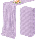 20 Pack Lilac Cheesecloth Table Runner 10FT Rustic Gauze Cheese Cloth Table Runner for Wedding 20 x 120 Inch Long Bridal Baby Shower Table Decor Boho Fabric Sheer Birthday Party Table Decorations-Ruum Studio Home