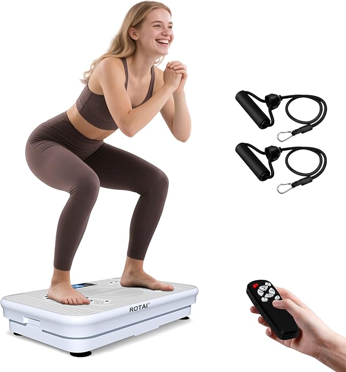 Shake Plate Vibration Exercise Machine for Lymphatic Drainage Massager & Weight Loss, 400 lbs Capacity Whole Body Vibrating Plate Workout for Women and Men-Ruum Studio Home