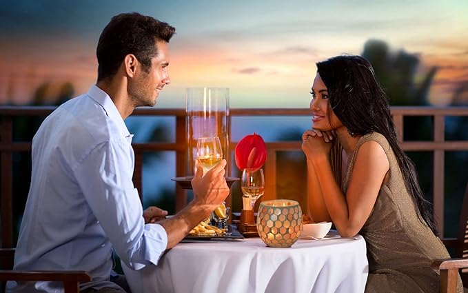 Votive Candle Holder Tea Lights - Glass Candle Holders, Mosaic Tealight Candle Holder, Candle Jar Cup for Wedding Centerpiece Party Table Decorations, Valentines Day Decor-Ruum Studio Home