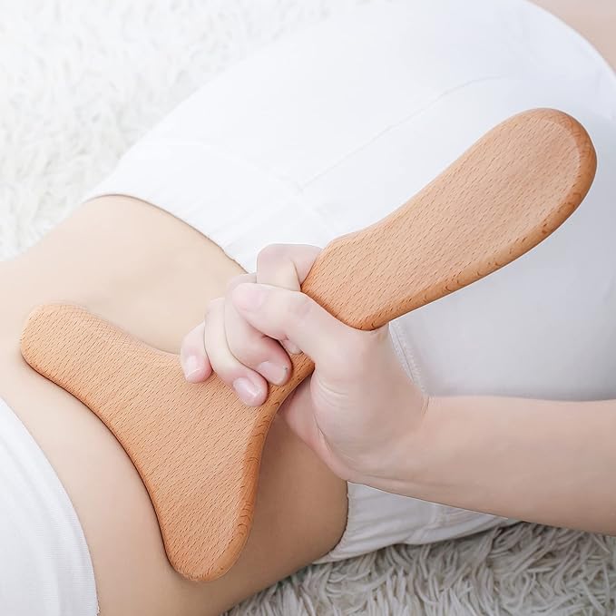 Wood Therapy Massage Tool Wooden Lymphatic Drainage Massager Body Sculpting Tools for Maderoterapy,Gua Sha,Muscle Release-11 * 6inches-Ruum Studio Home