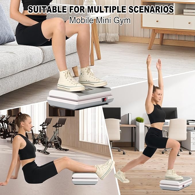 HOTWAVE Vibration Plate Exercise Machine for Lymphatic Drainage, Power Vibrating Plates Platform for Weight Loss - Whole Body Shaker Vibration Plate Machine Home Gym Shaping Fitness Workout-Ruum Studio Home