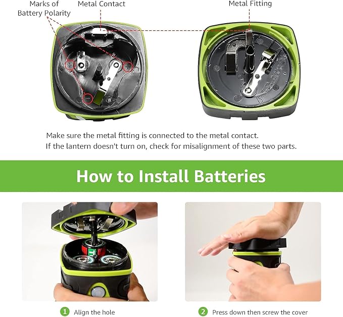 LE 1000LM Battery Powered LED Camping Lantern, Waterproof Tent Light with 4 Light Modes, Camping Essentials, Portable Lantern Flashlight for Camping, Emergency Light, Power Outages, Not Rechargeable-Ruum Studio Home