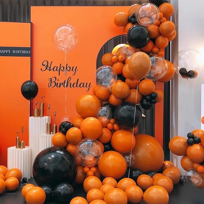 130pcs Burnt Orange Balloons Different Sizes 18" 12" 10" 5" Retro Orange Latex Balloon Garland Arch Kit for Birthday Baby Shower Graduation Wedding Anniversary Party Decorations-Ruum Studio Home