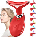 Facial Massager Red-Light-Therapy-for-Face and Neck, Face 𝖲 culpting Wand with 7 Color (Bright Red)-Ruum Studio Home